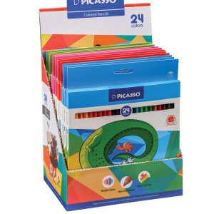 مداد رنگی 24 رنگ جعبه مقوایی پیکاسو ( 6 جعبه )