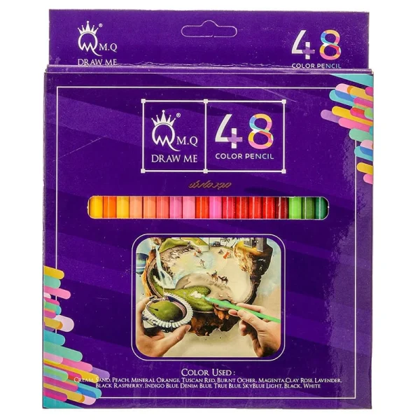 مدادرنگی 48 رنگ آرتیست جعبه مقوایی MQ - تصویر 1