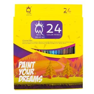 مدادرنگی 24 رنگ جعبه مقوایی MQ (6 جعبه )