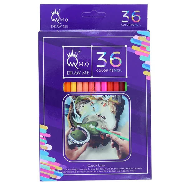 مدادرنگی 36 رنگ آرتیست جعبه مقوایی MQ - تصویر 1