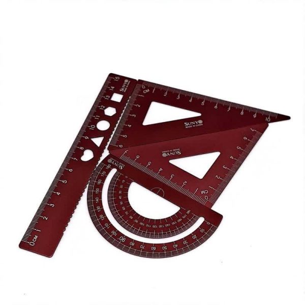 ست نقاله گونیا خط کش فلزی کد 3515 - تصویر 2