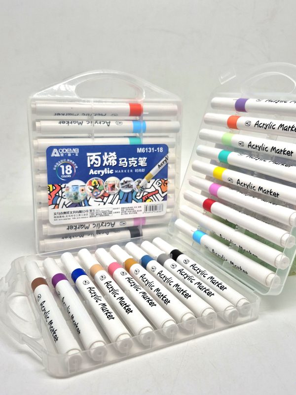 ماژیک 18 رنگ Acrylic کد M6131-18 - تصویر 2