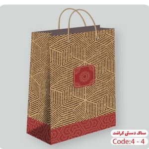 پاکت کادویی کرافت طرح دار 32*20