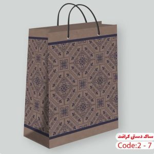پاکت کادویی کرافت طرح دار سایز 17*14