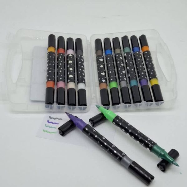 ماژیک  دوسر 12 رنگ اكليلی کد 225 - تصویر 3