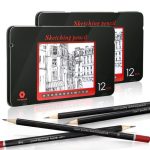 ست مداد طراحی جعبه فلزی Veends