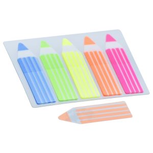 یادداشت سرچسب دار (استیک نوت) فانتزی مداد (5 عددی)