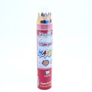 مداد رنگی 12 رنگ استوانه Vneeds  (12 بسته)
