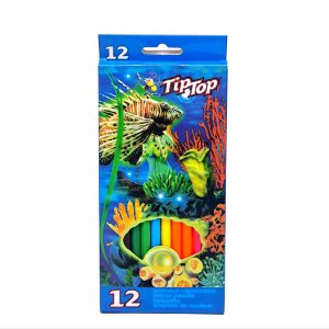 مداد رنگی مقوایی 12 رنگ TipTop (12 بسته)