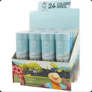 مداد رنگی 24 رنگ استوانه ای MQ